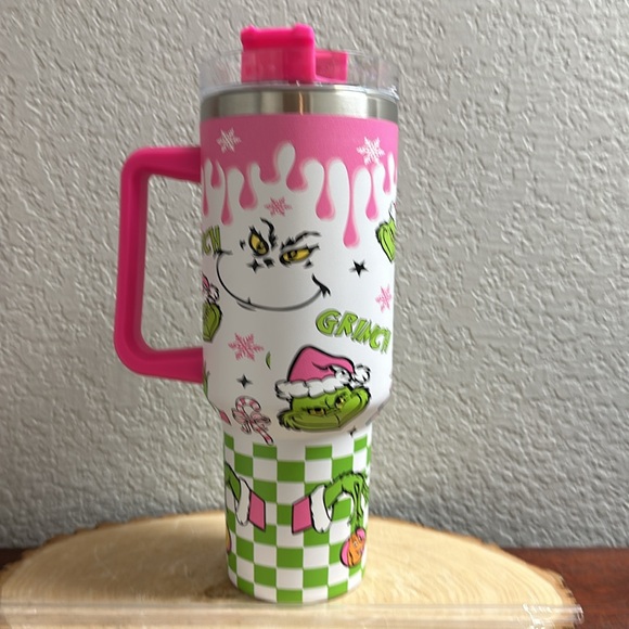 The Grinch New 40 ounce tumbler with straw stainless steel with straw - Picture 3 of 6